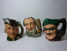 Three Royal Doulton character jugs - 'Merlin',