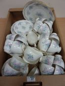 Large quantity of Colclough floral motif teaware in one box