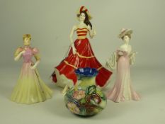 Three Coalport figures - 'My Sweetheart', 'Lady Evelyn' and one other,