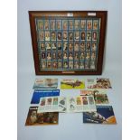 Kings and Queens of England Players cigarette cards framed as one and a collection of Brook Bond