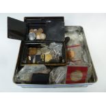 Miscellaneous GB coins in one box