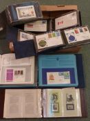 'Hundred Greatest Masterpieces of Art' mint stamps in one album, First Day Covers and PHQ cards in