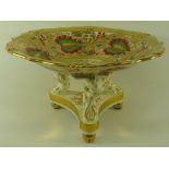 Bloor Derby comport H17cm and a Royal Crown Derby plate D18cm  Condition Report Comport - small chip