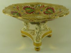 Bloor Derby comport H17cm and a Royal Crown Derby plate D18cm  Condition Report Comport - small chip