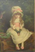 Victorian Pears print monogrammed 1879 in heavy gilt frame,