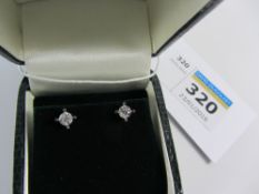 Pair of diamond stud ear-rings approx 0.