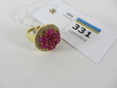 Cabachon ruby dress ring