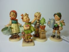 Four Hummel figures - 'For Father', 'Mother's Darling', 'Confidentially',