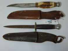 Solingen 'Bowie' knife and a William Rogers knife (2)