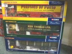 Three Corgi limited edition die-cast trucks 76404, CC13403,