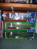 Three Corgi limited edition die-cast trucks CC11906, CC12418,