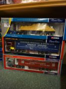 Three Corgi limited edition die-cast trucks 76801, CC12201,