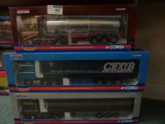 Three Corgi Hauliers of Renown die-cast models CC13222, CC13228,