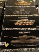 Four Minichamps 1:35 die-cast model tanks - Panzerkampfwagen V Panther and a Panzerkampfwagen V