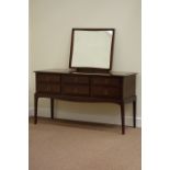 Stag Minstrel mahogany six drawer dressing table with adjustable mirror, W131cm, H128cm,