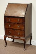 Edwardian banded mahogany fall front bureau fitted with three drawers below, W53cm, H104cm,
