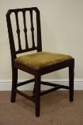 Early 19th century mahogany wide seat chair,