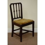 Early 19th century mahogany wide seat chair,