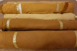 Five rolls brown corduroy fabric