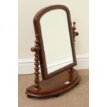 Victorian mahogany barley twist dressing table mirror,