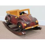 Wooden rocking car