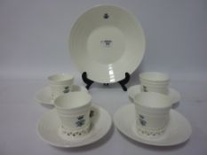 Set of four early 20th century Mintons for Mortlock's Oxford Street crested porcelain cups and