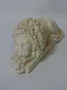 'The Chatsworth Sleeping Lion' reconstituted stone sculpture L23cm
