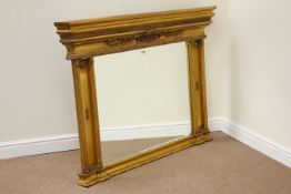 Large ornate gilt overmantle mirror,