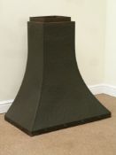 Beaten sheet metal fire canopy, black finish, W92cm,