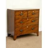 Early 19th century mahogany chest fitted with two short and two long drawers,
