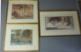 'Marchesa's Boathouse' 'In Classic Provence'  (24cm x 33cm) and another study,