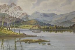 'Langdale Pikes', watercolour signed and dated A.D.