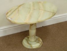 1970's onyx oval occasional table,