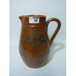 19th century continental stoneware jug H25.