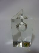 Waterford crystal golf ball paperweight H11.