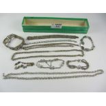 Silver necklaces and bracelets stamped 925