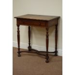 Early 20th century oak side table fitted with single drawer,