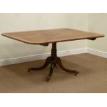 Regency mahogany pedestal dining table,