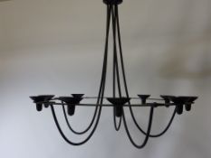 Wrought metal centre light fitting candle holder H60cm approx