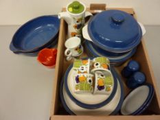 Retro 1960s Royal Tudor Ware by Barker Bros 'Spring Time' coffee set, Denby casserole dish,