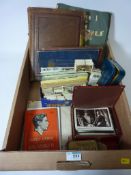 Early 20th century and later postcards, photograph album, scrap album, cigarette cards,