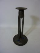 Archibald Knox for Liberty pewter candlestick, impressed marks 'English Pewter made by Liberty & Co.