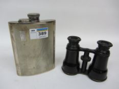 Silver hip flask by J B Chatterley & Sons Ltd Birmingham 1974 14cm approx 9.