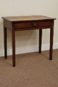 18th century country oak side table fitted with single drawer, W78cm, H74cm,