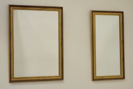 Two gilt framed mirrors,