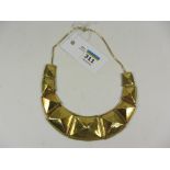 Italian gold collar necklace by Balestra Vicenza stamped 750 approx 21,