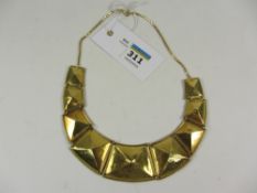 Italian gold collar necklace by Balestra Vicenza stamped 750 approx 21,