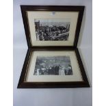 Two photographic prints of Scarborough in oak frames and other pictures and prints