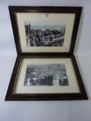 Two photographic prints of Scarborough in oak frames and other pictures and prints