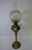 Victorian brass oil lamp H76.